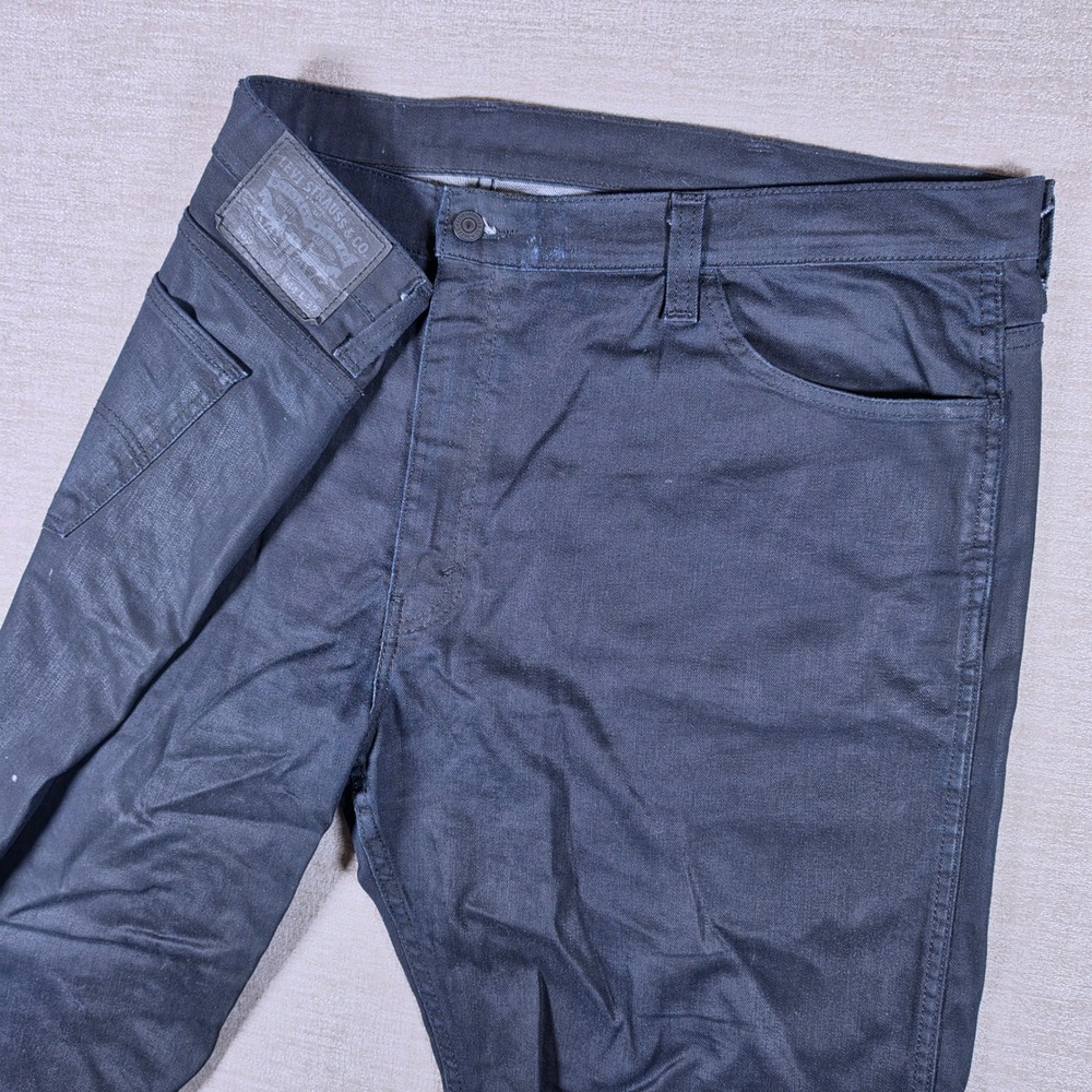 Levi's 569 Jeans Mens 44/32 Black Loose Straight Stretch Pants